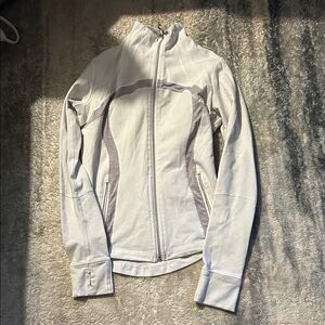Lululemon Athletica White and Gray Sweater